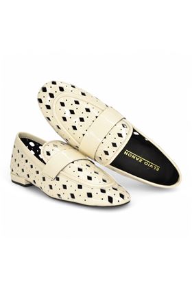 Mocassino donna in naplak colore panna. ELVIO ZANON | EB0304-PANNA
